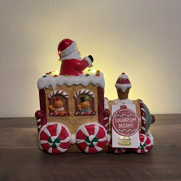 Sugarplum Dreams Gingerbread Santa Train Car Musical Light Up Christmas Decor - Picture 3 of 9